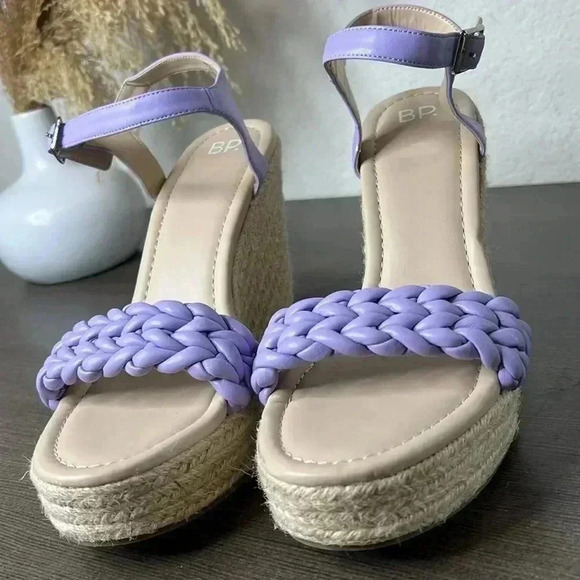 NEW BP Goldie Braided Wedge Sandal  Purple Size 9.5M - Picture 10 of 12